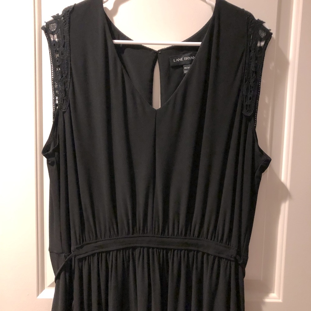Lane bryant Black maxi dress with lace detail